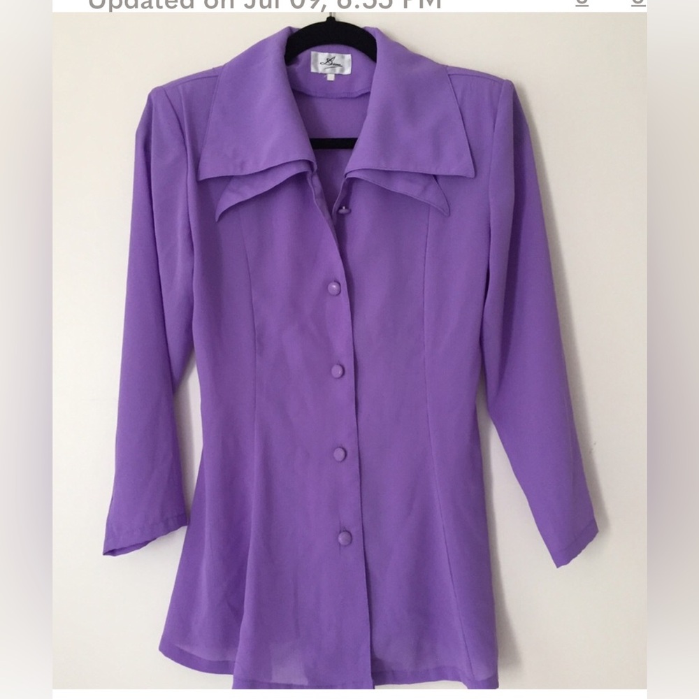 2-Piece Skort Suit.Purple Blazer & Skort/mini skirt.